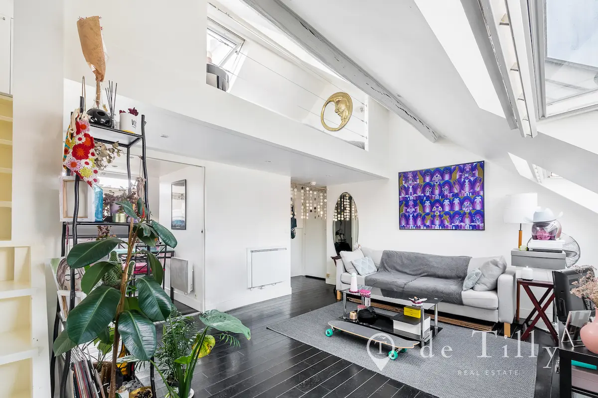 Apartment Paris 7 · Grenelle rue Clerc · top floor · 41 m² (450 ft²)
